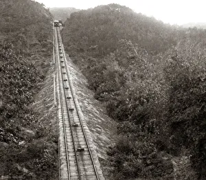 Images Dated 14th October 2015: Peak Tram, Hong Kong, circa 1890