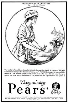 Cleanliness Collection: Pears Soap Advertisement, WW1 - munitions worker