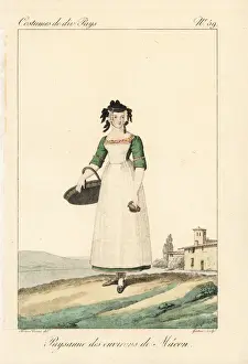 Divers Prints: Peasant girl of the environs of Macon, Belgium, 19th century