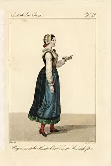 Chemise Gallery: Peasant girl in festival dress, Upper Carniola, 19th century
