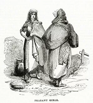 Images Dated 21st April 2021: Two Peasant Girls ? Ireland