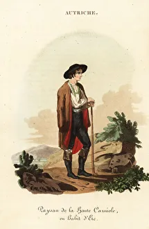 Slovenia Prints: Peasant of Slovenia in summer dress, 18th century