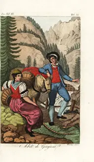 Peasants of the Canton of Grisons, Switzerland, 18th century