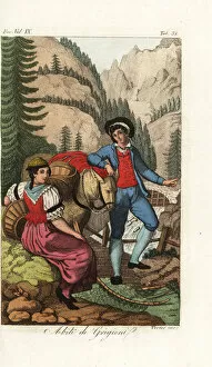 Images Dated 21st November 2019: Peasants of the Canton of Grisons, Switzerland, 18th century