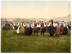 Peasants dancing, Bosnia, Austro-Hungary