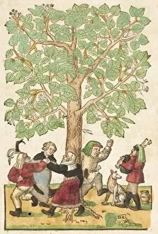 Images Dated 16th June 2014: Peasants dancing round linden tree (main image)