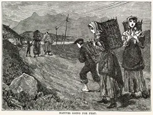 Backs Prints: Peat Collecting 1877