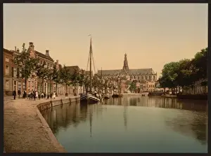 Peat Prints: Peat Market and Great Church, Haarlem, Holland