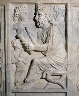 Wisdom Prints: Pedagogues sarcophagus. Relief. III c. A. C