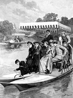Images Dated 15th December 2004: Pedaloes on the Lake in Central Park, New York, 1891