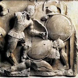 Trojans Prints: Pediment and frieze from the treasury of