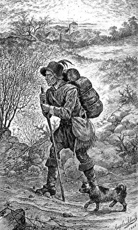 Pedlars Prints: Pedlar in Countryside