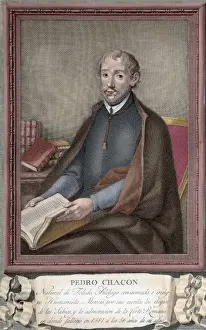 Humanist Prints: Pedro Chac??n (1526-1581). Spanish mathematician and theolog