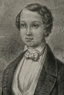 Heir Prints: Pedro V of Portugal (1837-1861). King of Portugal