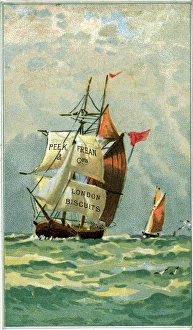 Images Dated 8th April 2016: Peek Frean Biscuits advertising trade card