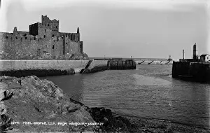 Peel Prints: Peel Castle from the Harbour