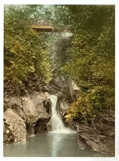 Water Fall Collection: Peel, Glen May Waterfall, Isle of Man, England