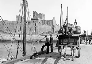 Peel - Isle of Man - Quayside and Castle