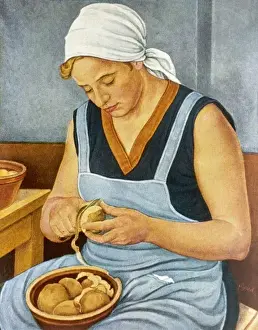 Chore Prints: Peeling Potatoes