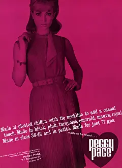 Peggy Prints: Peggy Page advertisement, 1964