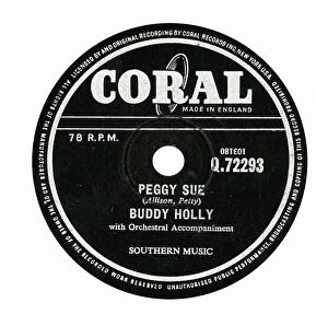 Petty Collection: Peggy Sue, by Buddy Holly, 78prm record label