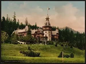 Sinaia Prints: Pelesch (i. e. Peles) Castle, Sinaia, Roumania