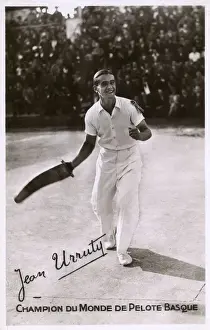 Basque Prints: Pelota - Champion Player Jean Urruty - South West France