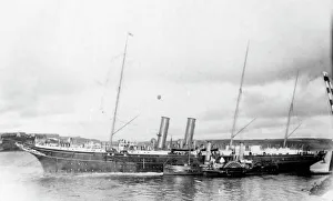 I Ii Collection: Pembroke Dock with royal yacht, Pembrokeshire, South Wales