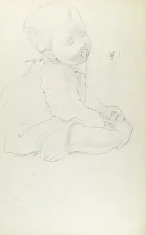 Dummy Prints: Pencil sketch of baby with dummy