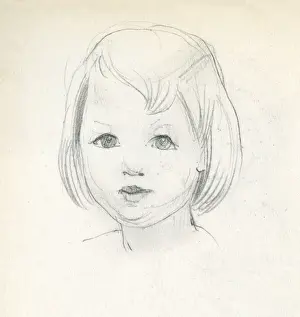 Pencil sketch of a child