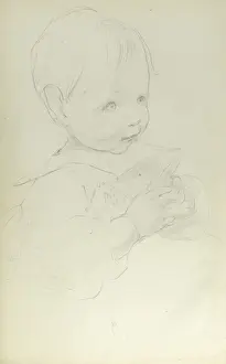 Pencil sketch of toddler