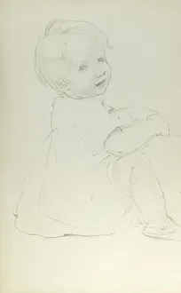 Pencil sketch of toddler