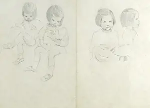 Pencil sketches of children