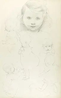 Pencil sketches of children
