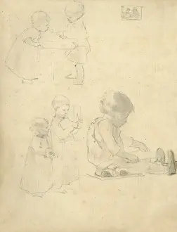 Pencil sketches of children