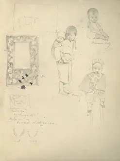 Pencil sketches of children