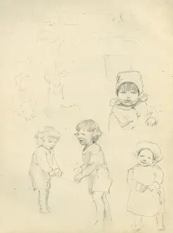 Pencil sketches of children