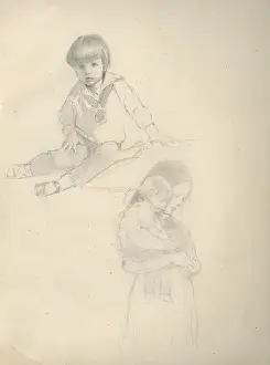 Pencil sketches of children