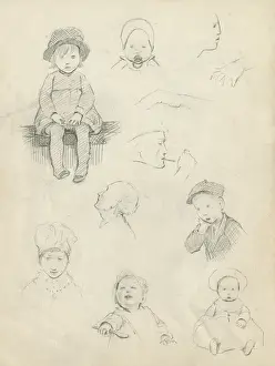 Pencil sketches of children