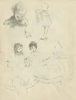 Pencil sketches of children