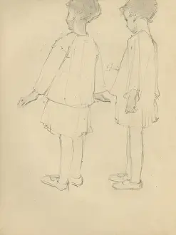 Pencil sketches of little boy