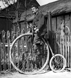 Penny farthing bicycle with pneumatic tyres