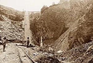 Bethesda Prints: Penrhyn Slate Quarry near Bethesda Victorian period
