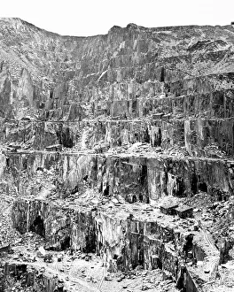 Quarrying Prints: Penrhyn Slate Quarry Wales Victorian period
