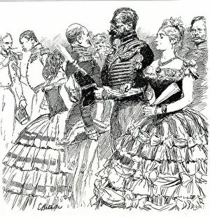Edouard Collection: People at a ball, Tuileries, Paris