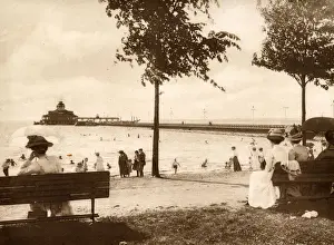 Piers Prints: People bathing, Britannia Beach, Ottawa, Ontario, Canada