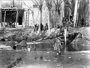 People collecting water, Kashgar, western China