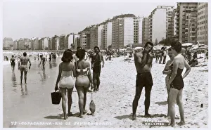 Janeiro Gallery: People on Copacabana Beach, Rio de Janeiro, Brazil