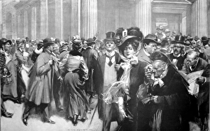 People facing ruin from bank failure in the Panic of 1907, N People facing ruin from bank failure in the Panic of 1907, N