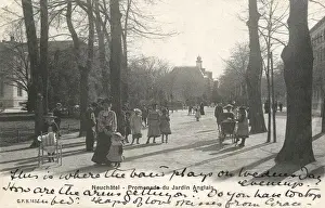 People in Jardin Anglais, Neuchatel, Switzerland